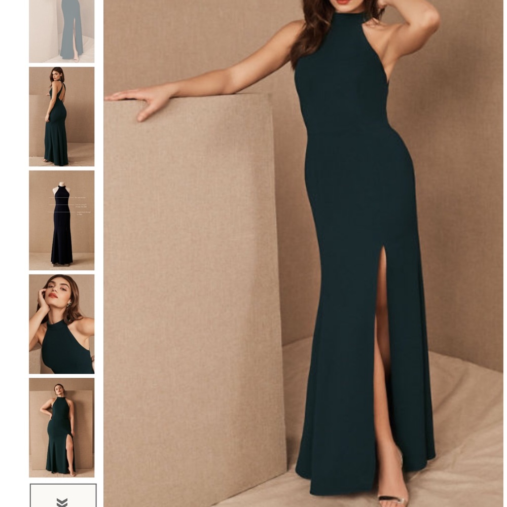 BHLDN Montreal Crepe Maxi Dress in Emerald